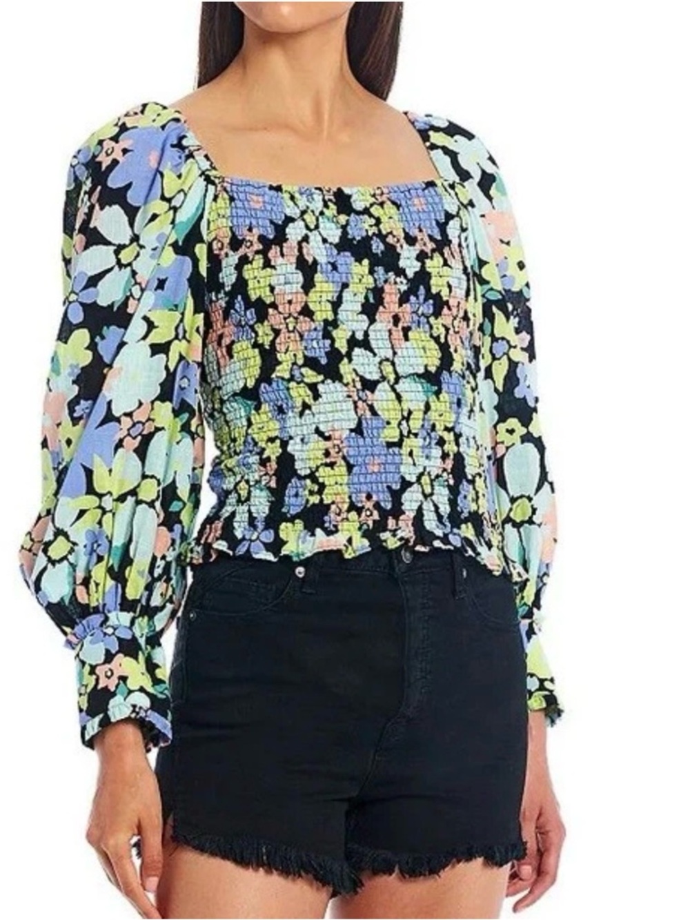 Free People “Ariana” Printed Top - Retro Combo - NWOT